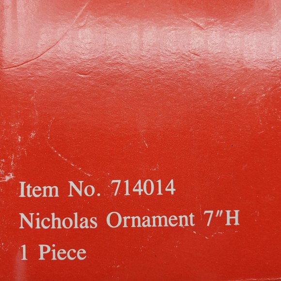 Dept 56 Possible Dreams Santa Claus Nicholas Ornament Clothtiques 714014 1992 - Picture 10 of 10